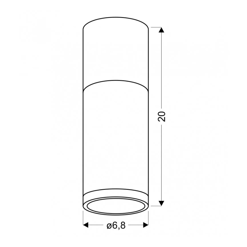 Plafón TUBA GU10/15W/230V