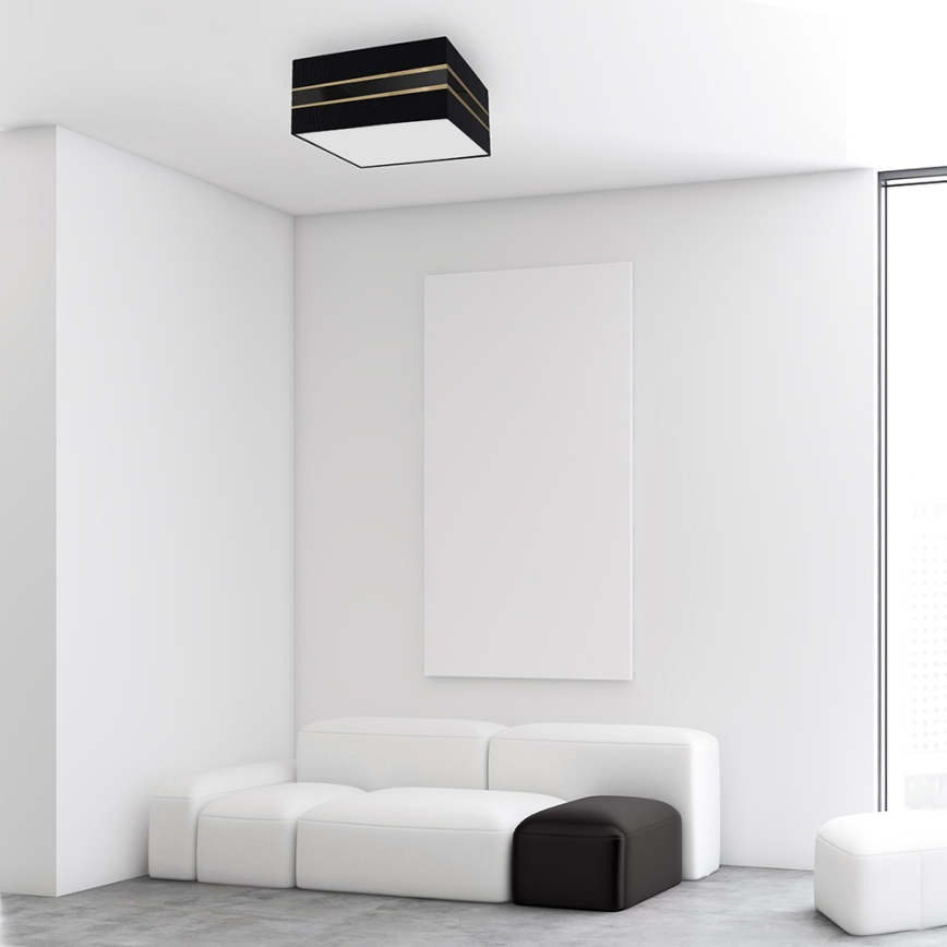 Plafón ULTIMO 2xE27/60W/230V negro