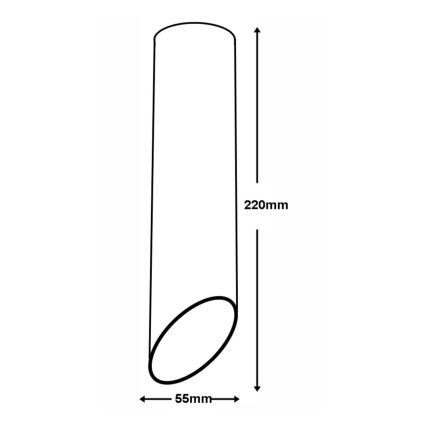 Plafón VALDA 1xGU10/60W/230V negro