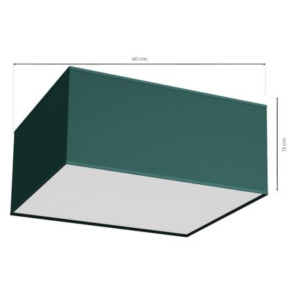 Plafón VERDE 2xE27/60W/230V 40x40 cm verde