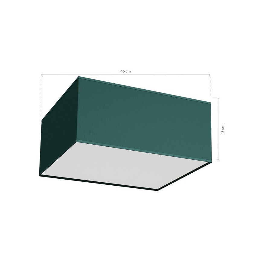 Plafón VERDE 2xE27/60W/230V 40x40 cm verde