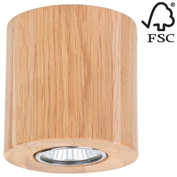 Plafón WOODDREAM 1xGU10/6W/230V roble - certificado FSC