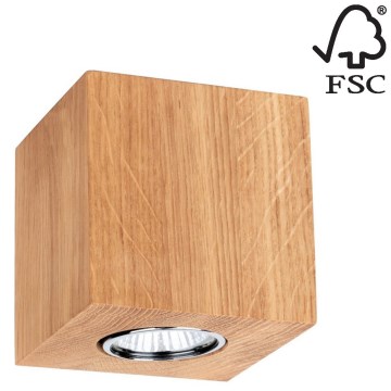 Plafón WOODDREAM 1xGU10/6W/230V roble - certificado FSC