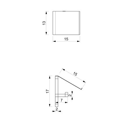 Portarrollos de papel higiénico de pared 17x15 cm blanco