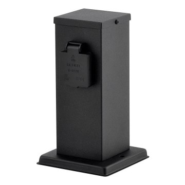 Poste de enchufe de exterior 2Z 230V antracita IP44