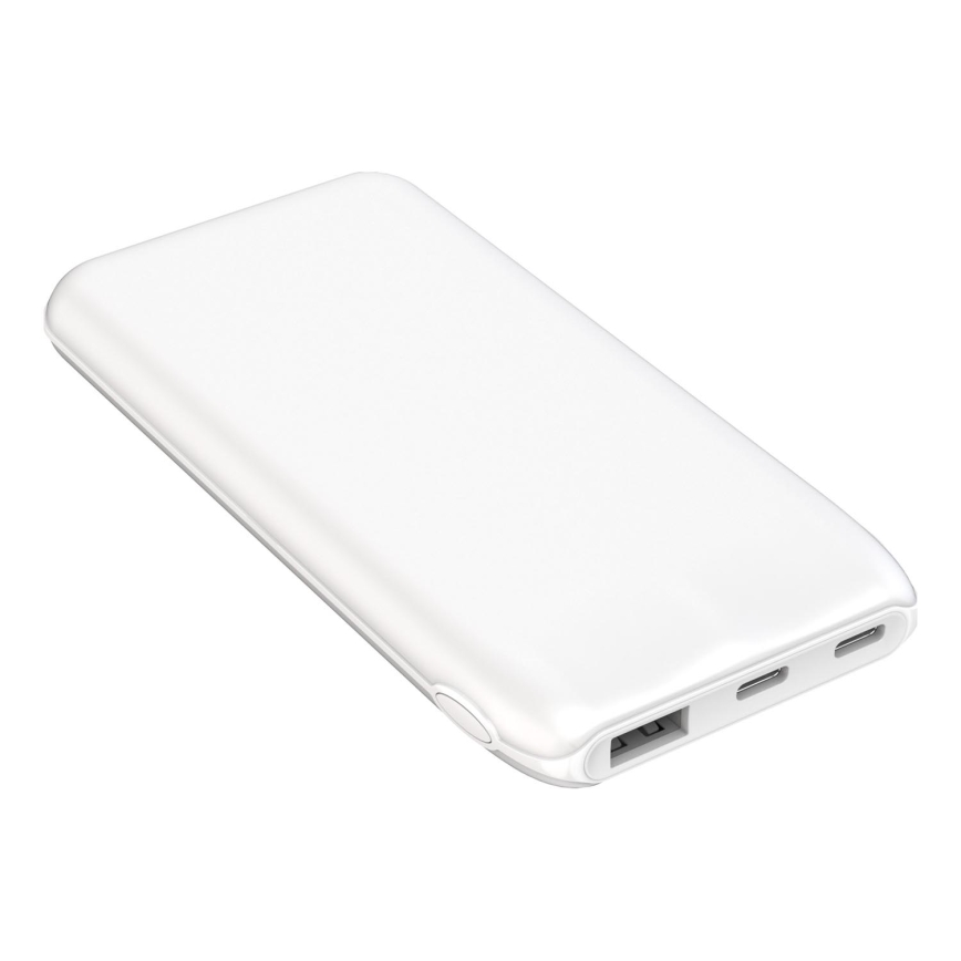 Power Bank 10000 mAh 10W Power Delivery 2xUSB-C + 1xUSB-A blanco