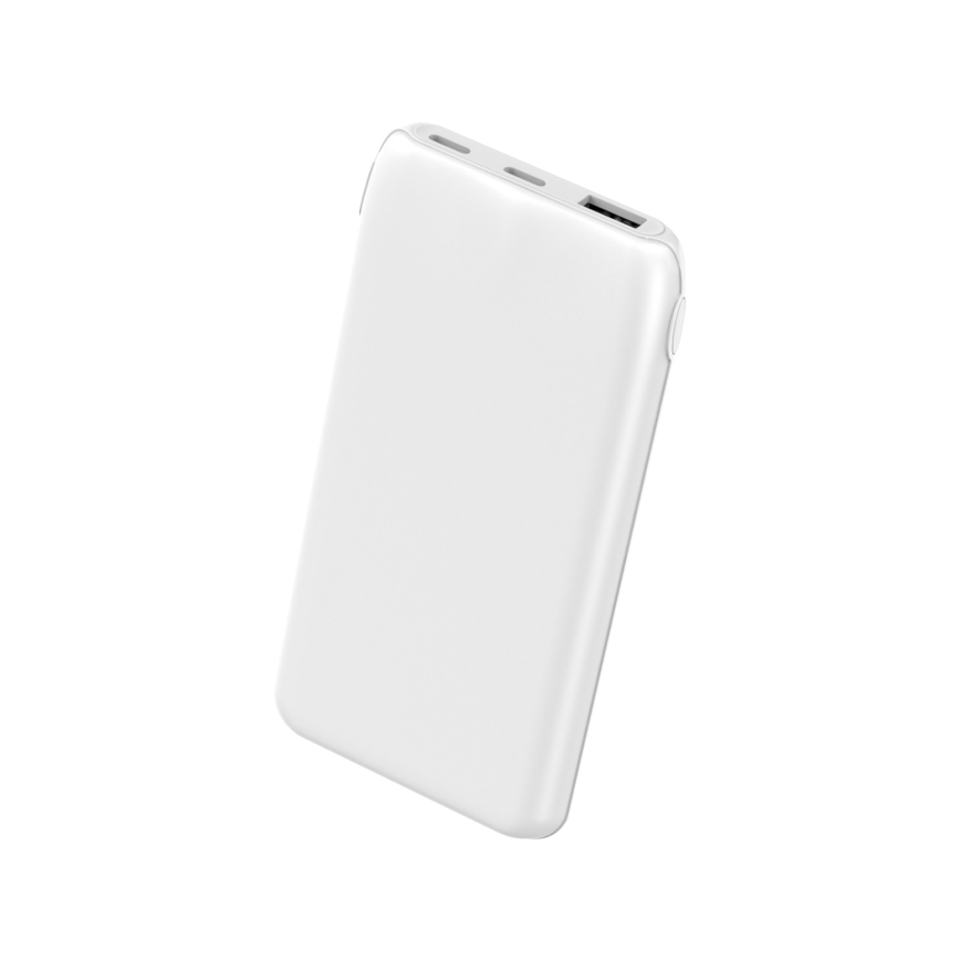 Power Bank 10000 mAh 10W Power Delivery 2xUSB-C + 1xUSB-A blanco