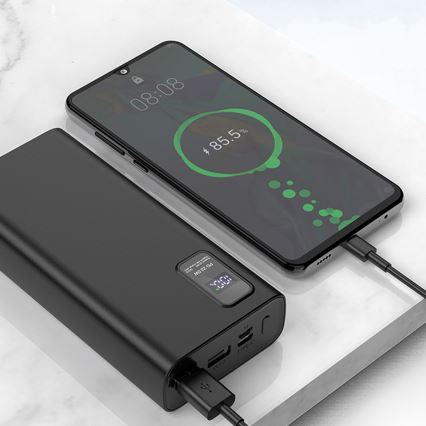 Power Bank con pantalla LED Power Delivery 20000 mAh 3.7V negro