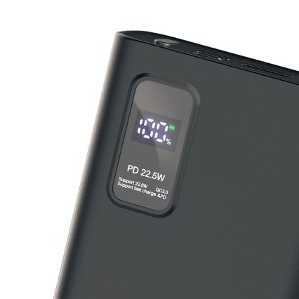 Power Bank con pantalla LED Power Delivery 20000 mAh 3.7V negro