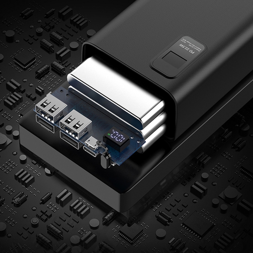 Power Bank con pantalla LED Power Delivery 30000 mAh 3.7V negro