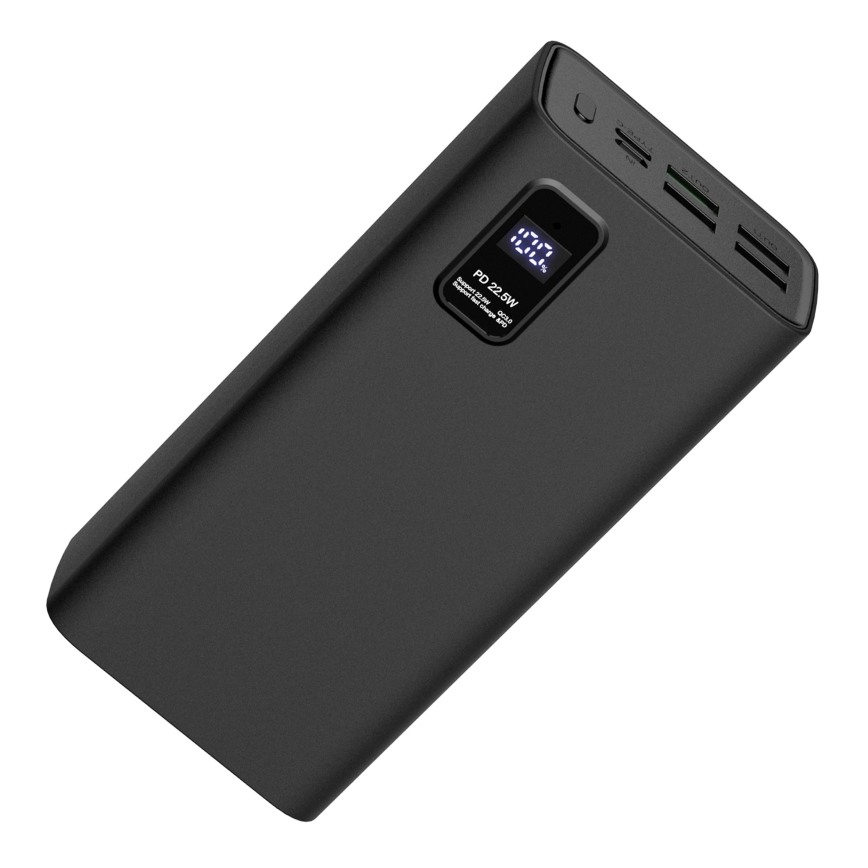 Power Bank con pantalla LED Power Delivery 30000 mAh 3.7V negro