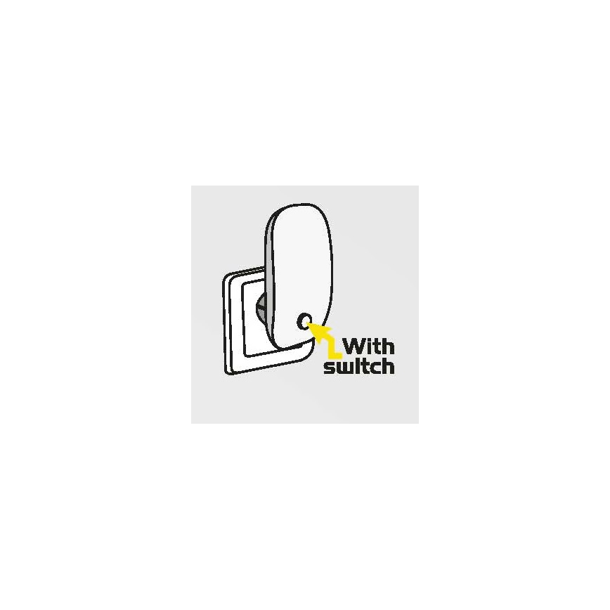 Prezent 1620 - Lámpara de enchufe LED 2xLED/0,3W/230V interruptor