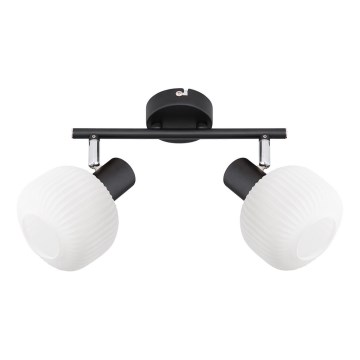 Prezent 27520 - Foco ARYA 2xE14/40W/230V negro/blanco