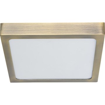 Prezent 49063 - Plafón LED LENYS LED/15W/230V 4000K 17,5x17,5 cm latón