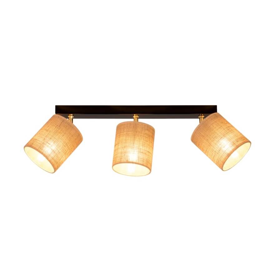 Foco de techo JUTE 3xE27/25W/230V - certificado FSC