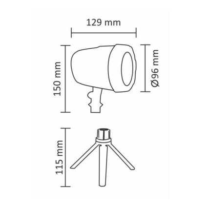 Proyector láser LED Exterior LED/5W/230V IP44