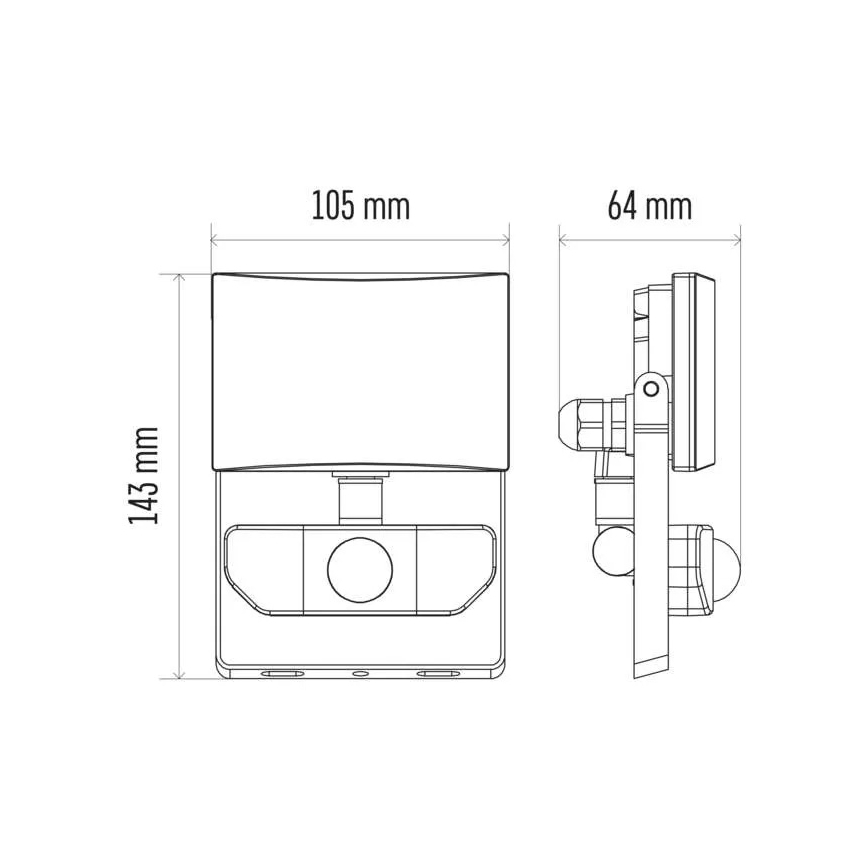 Proyector LED con sensor LED/10,5W/230V IP54