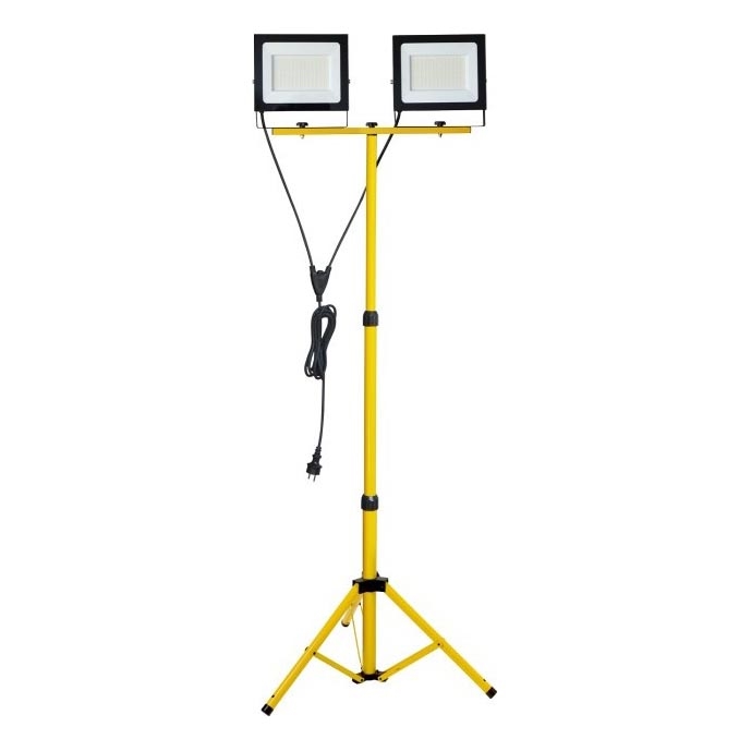 Proyector LED con soporte TIGRA 2xLED/100W/230V 4000K IP54 negro/amarillo