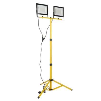 Proyector LED con soporte TIGRA 2xLED/100W/230V 4000K IP54 negro/amarillo