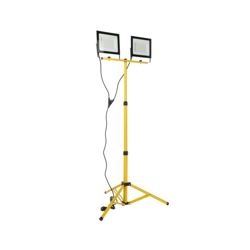 Proyector LED con soporte TIGRA 2xLED/100W/230V 4000K IP54 negro/amarillo