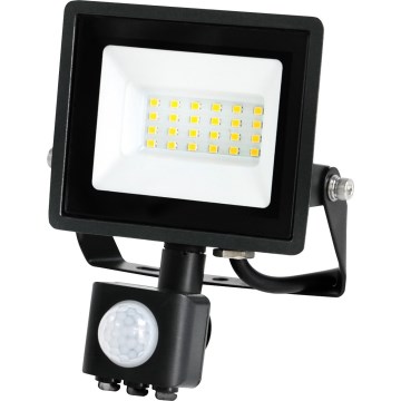 Proyector LED de exterior con sensor LED/20W/230V IP44 6500K negro