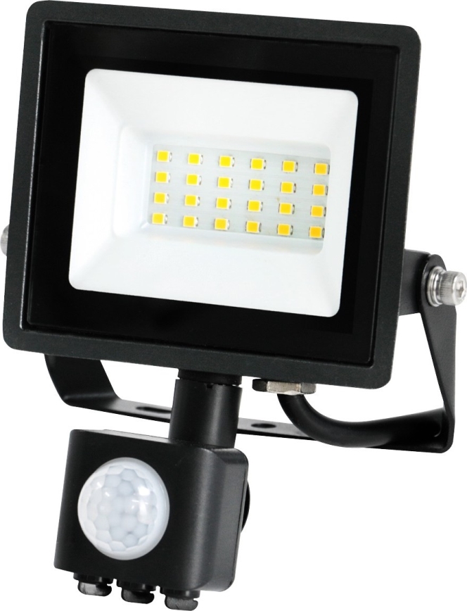 Proyector LED de exterior con sensor LED/20W/230V IP44 6500K negro
