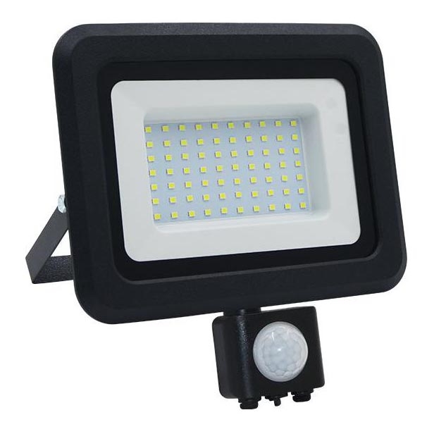 Proyector LED de exterior con sensor LED/50W/230V 4000K IP44 negro