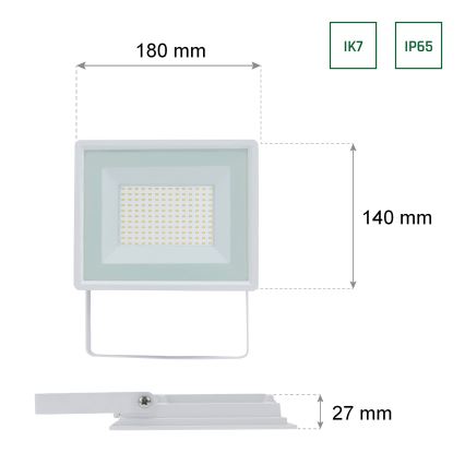 Proyector LED de exterior NOCTIS LUX 3 LED/50W/230V IP65 blanco