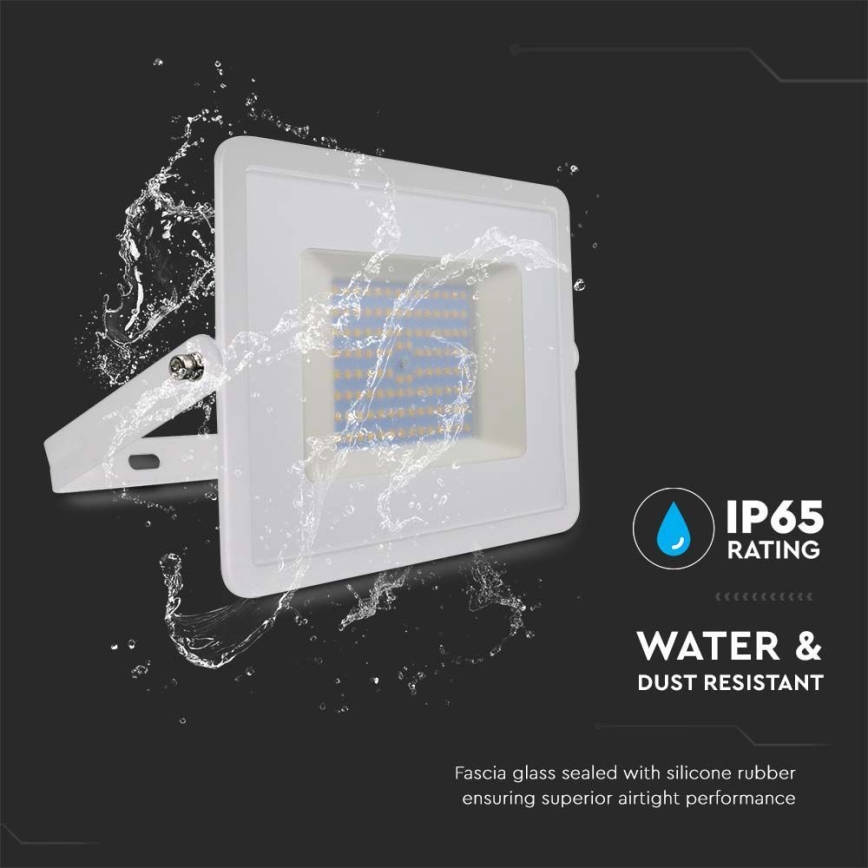 Proyector LED LED/100W/230V 4000K IP65 blanco