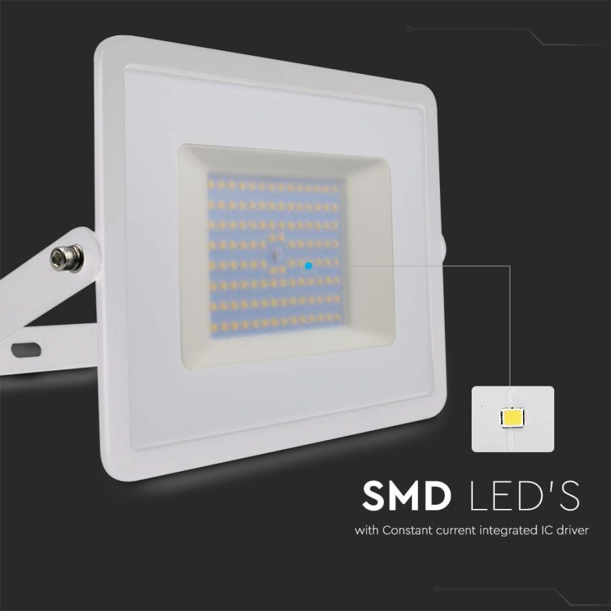Proyector LED LED/100W/230V 4000K IP65 blanco