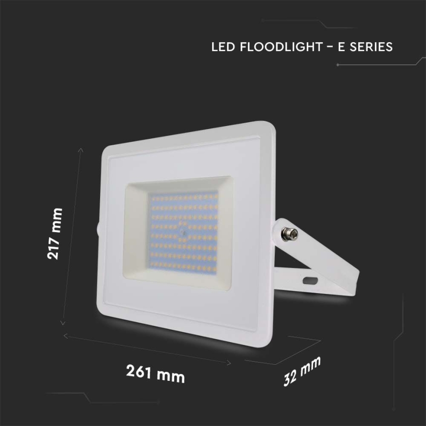 Proyector LED LED/100W/230V 4000K IP65 blanco