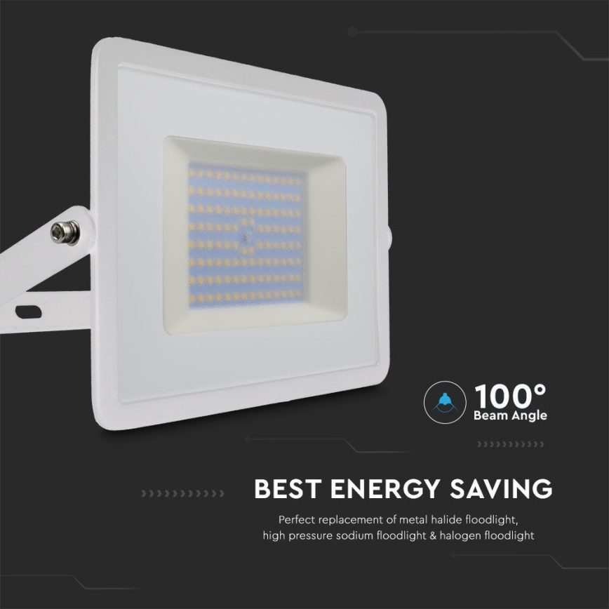Proyector LED LED/100W/230V 6500K IP65 blanco