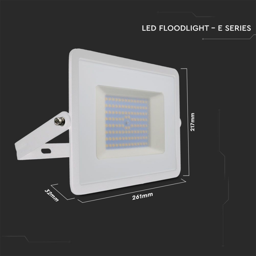 Proyector LED LED/100W/230V 6500K IP65 blanco
