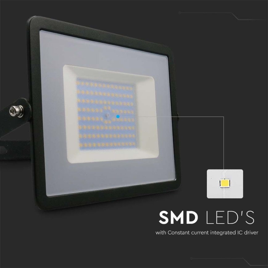 Proyector LED LED/100W/230V 6500K IP65 negro