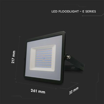 Proyector LED LED/100W/230V 6500K IP65 negro