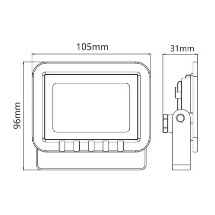 Proyector LED LED/10W/230V 6500K IP65