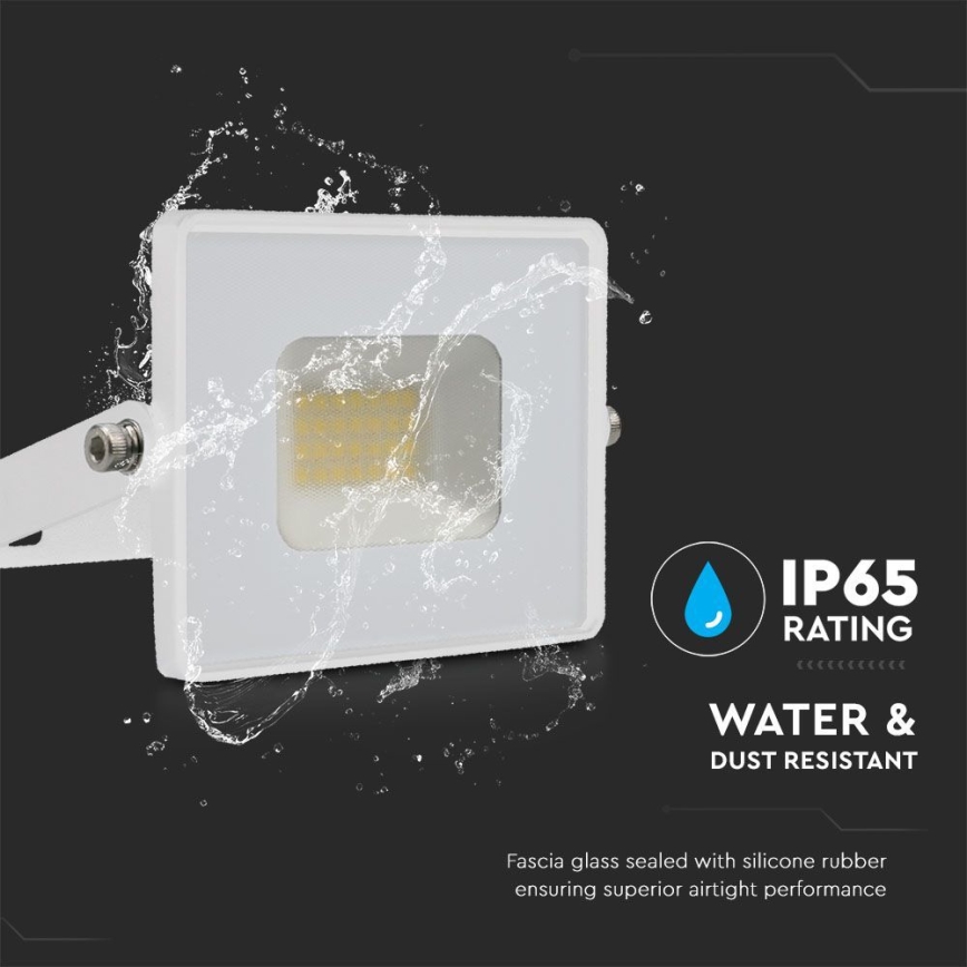 Proyector LED LED/20W/230V 6500K IP65 blanco