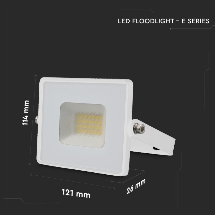 Proyector LED LED/20W/230V 6500K IP65 blanco