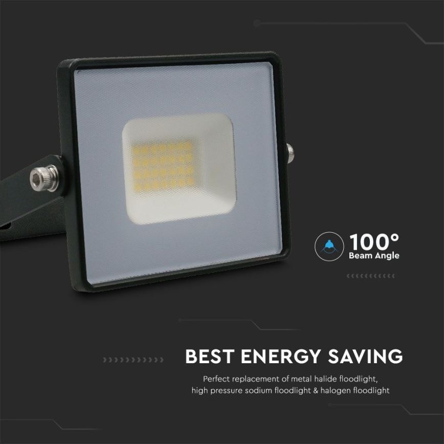 Proyector LED LED/20W/230V 6500K IP65 negro