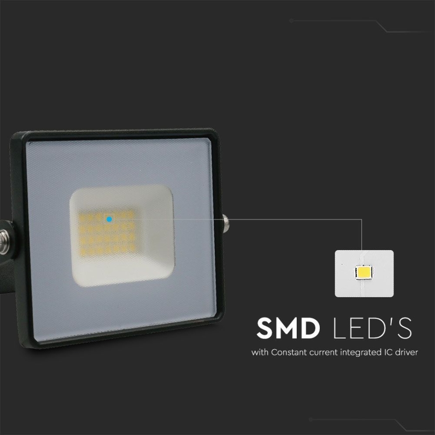 Proyector LED LED/20W/230V 6500K IP65 negro