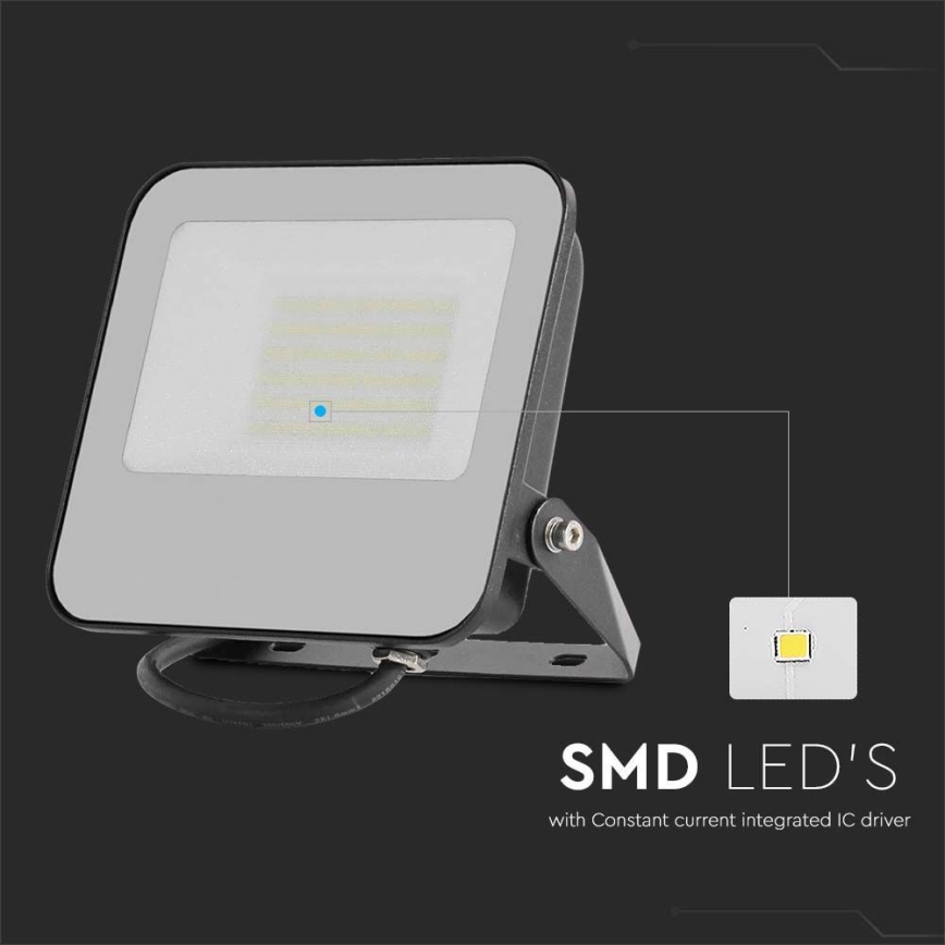 Proyector LED LED/50W/230V 4000K IP65 negro