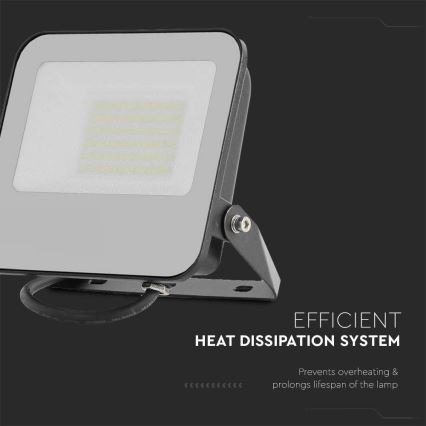 Proyector LED LED/50W/230V 4000K IP65 negro