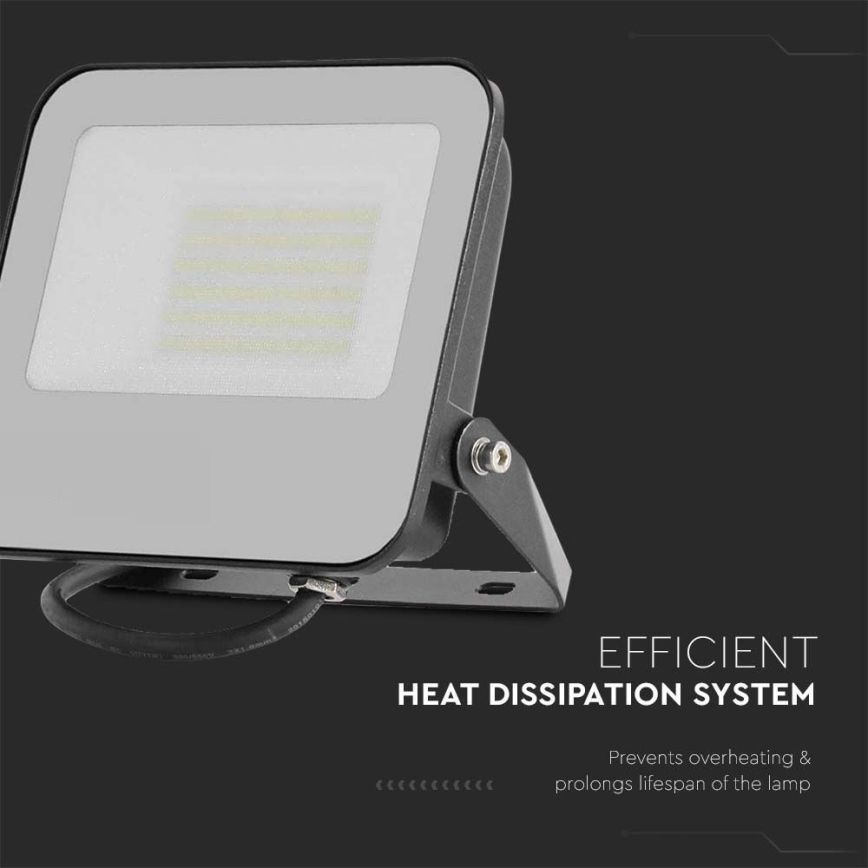 Proyector LED LED/50W/230V 4000K IP65 negro