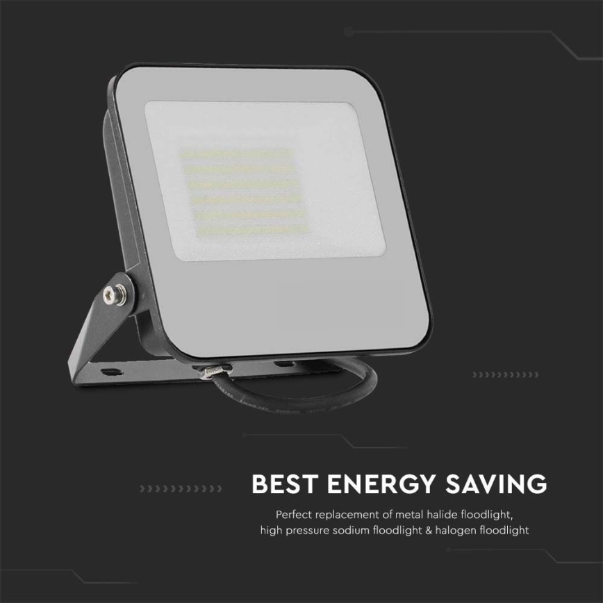 Proyector LED LED/50W/230V 4000K IP65 negro