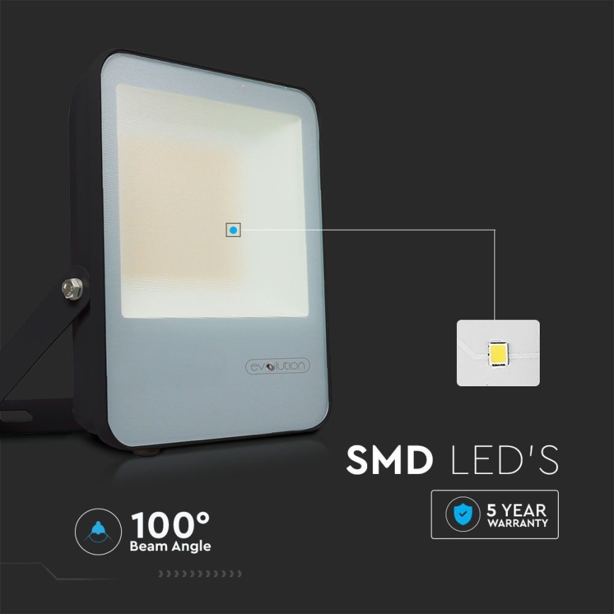 Proyector LED LED/50W/230V 6400K IP65 negro
