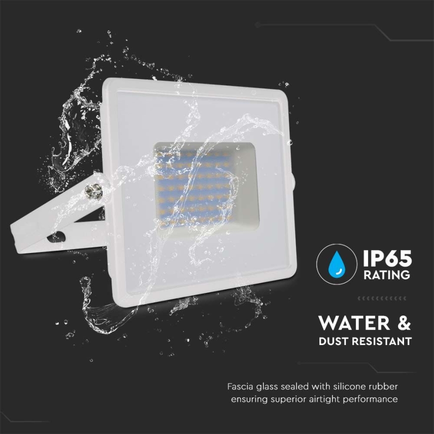 Proyector LED LED/50W/230V 6500K IP65 blanco