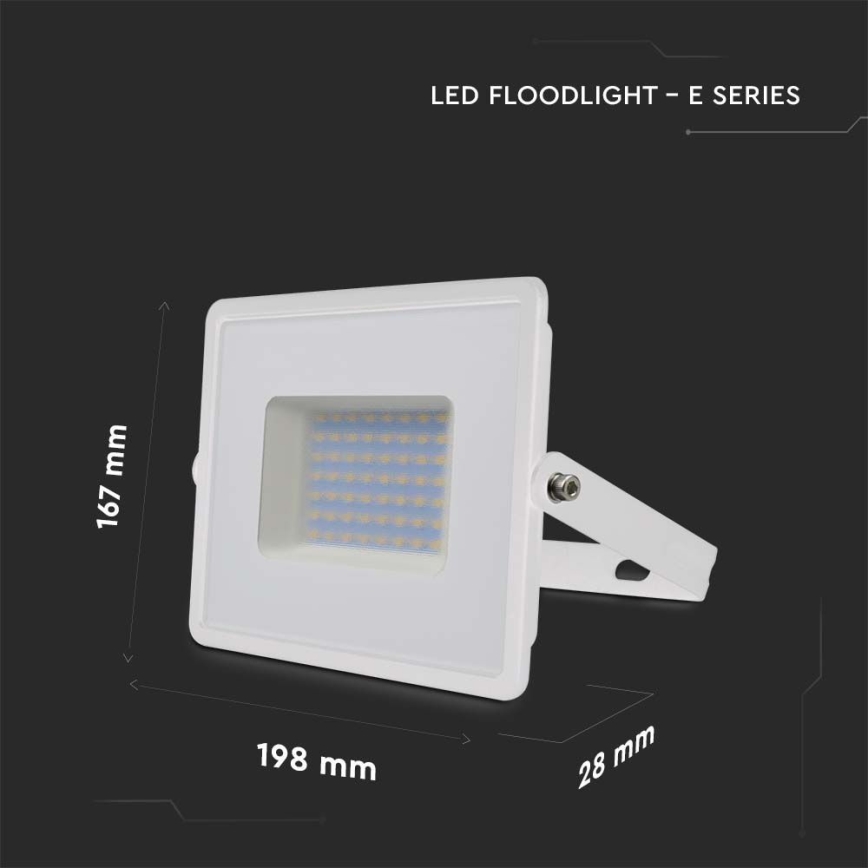 Proyector LED LED/50W/230V 6500K IP65 blanco