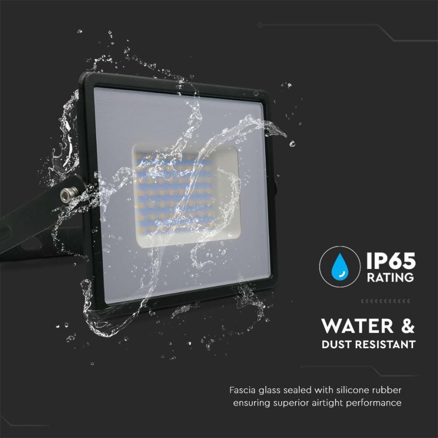Proyector LED LED/50W/230V 6500K IP65 negro