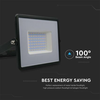 Proyector LED LED/50W/230V 6500K IP65 negro