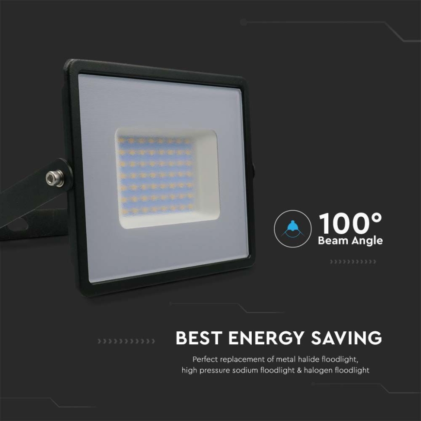 Proyector LED LED/50W/230V 6500K IP65 negro